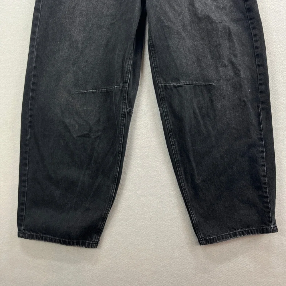 BDG Urban Outfitters Barrel Jeans Womens 31W Black High Rise Tapered Denim Pants